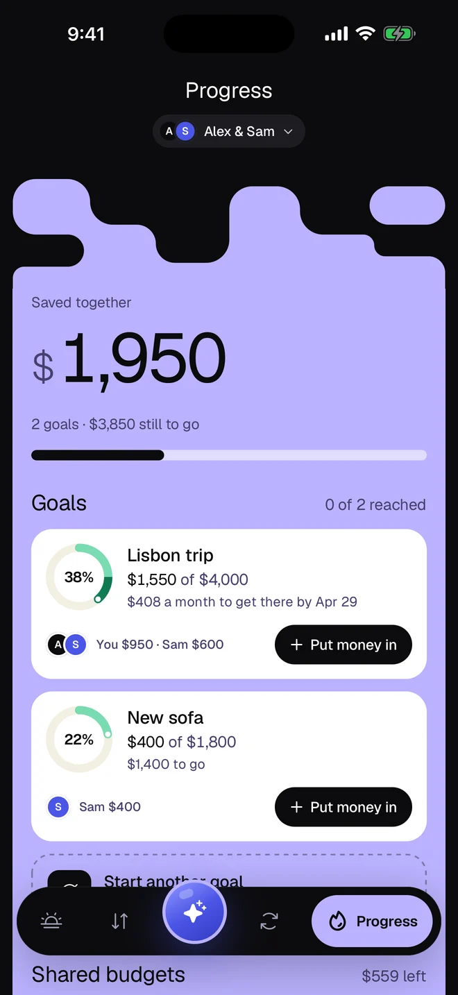 Shared goals in a family space